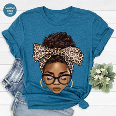 Juneteenth (Black History Month) - Afro Woman T-Shirt, Black Girls Tshirt, Juneteenth Shirt, Black History Month, Black Woman Graphic Tees, African American Vneck T-Shirt