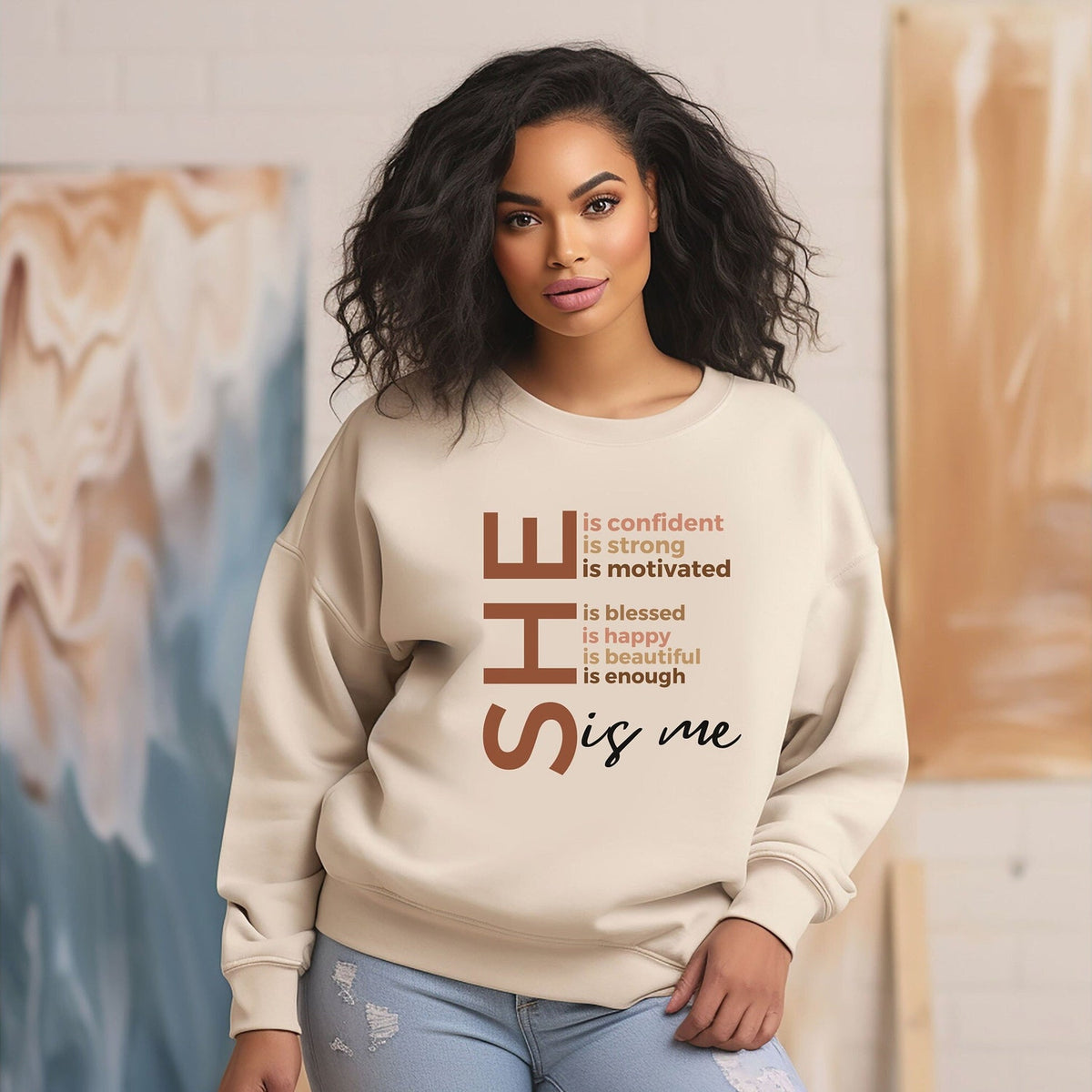 Juneteenth (Black History Month) - Black Women Sweatshirt, She Is Me Sweatshirt, Black Girl Sweatshirt, Inspirational Sweatshirt, Black History, Black Woman Hoodie, BLM Shirt