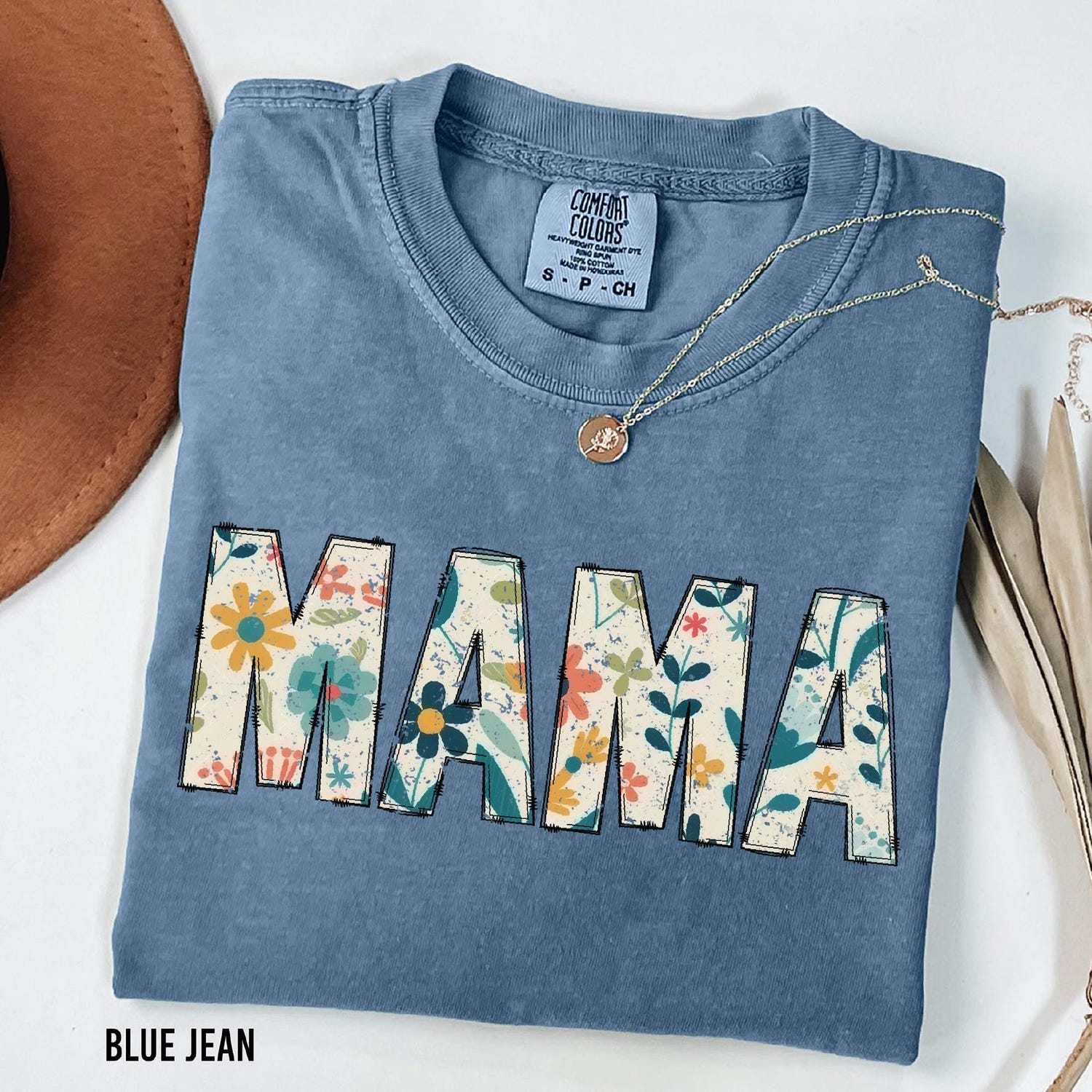 Mother's Day - Comfort Colors Retro Floral Mama Shirt, Mama T-Shirt, Mother's Day Shirt, Best Mom Shirt, Mom Life Shirt, Gift For Mothers Day, Mama Shirt