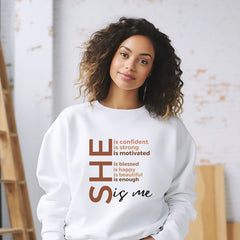 Juneteenth (Black History Month) - Black Women Sweatshirt, She Is Me Sweatshirt, Black Girl Sweatshirt, Inspirational Sweatshirt, Black History, Black Woman Hoodie, BLM Shirt