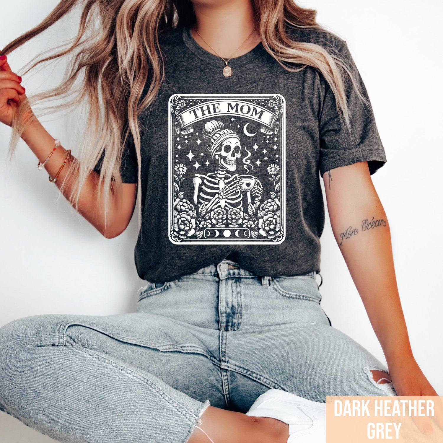 Mother's Day - The Mom Tarot Card Shirt, Skeleton Mother Tshirt, Witchy Vibes Celestial Mama Tee, Mother's Day Shirt, Mama Sweatshirt, Mother's Day Gift