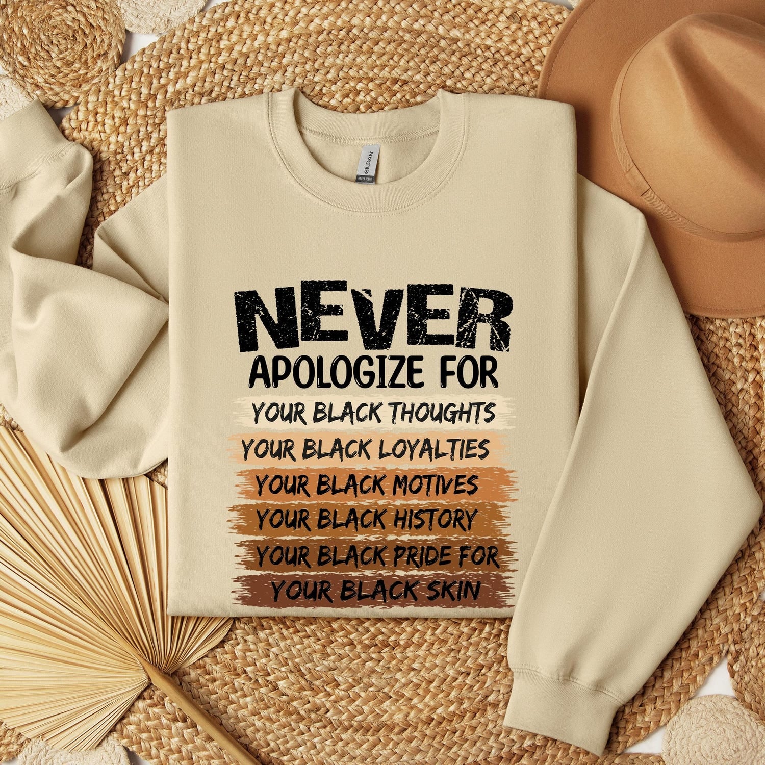 Juneteenth (Black History Month) - Black History Month Sweatshirt, Never Apologize Black History Shirt, African American, Black Lives Shirt, Black History Month Gift