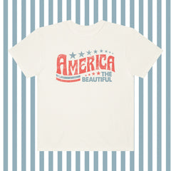 4th of July - Retro America Shirt, America The Beautiful, 4th Of July Shirt, Fourth Of July, Patriotic USA Gift, Trendy Graphic Tee, Comfort Colors