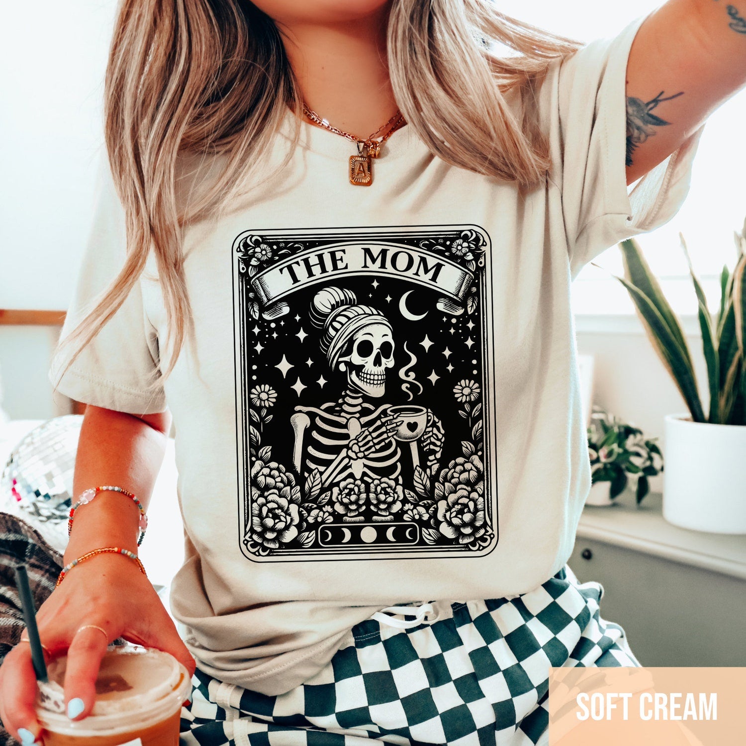 Mother's Day - The Mom Tarot Card Shirt, Skeleton Mother Tshirt, Witchy Vibes Celestial Mama Tee, Mother's Day Shirt, Mama Sweatshirt, Mother's Day Gift