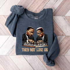 MLK Jr Day - They Not Like Us Malcom X Shirt, Martin Luther King Shirt, Black History Tee,MLK Shirt,Juneteenth Gift,Black People Gift,Black History Month