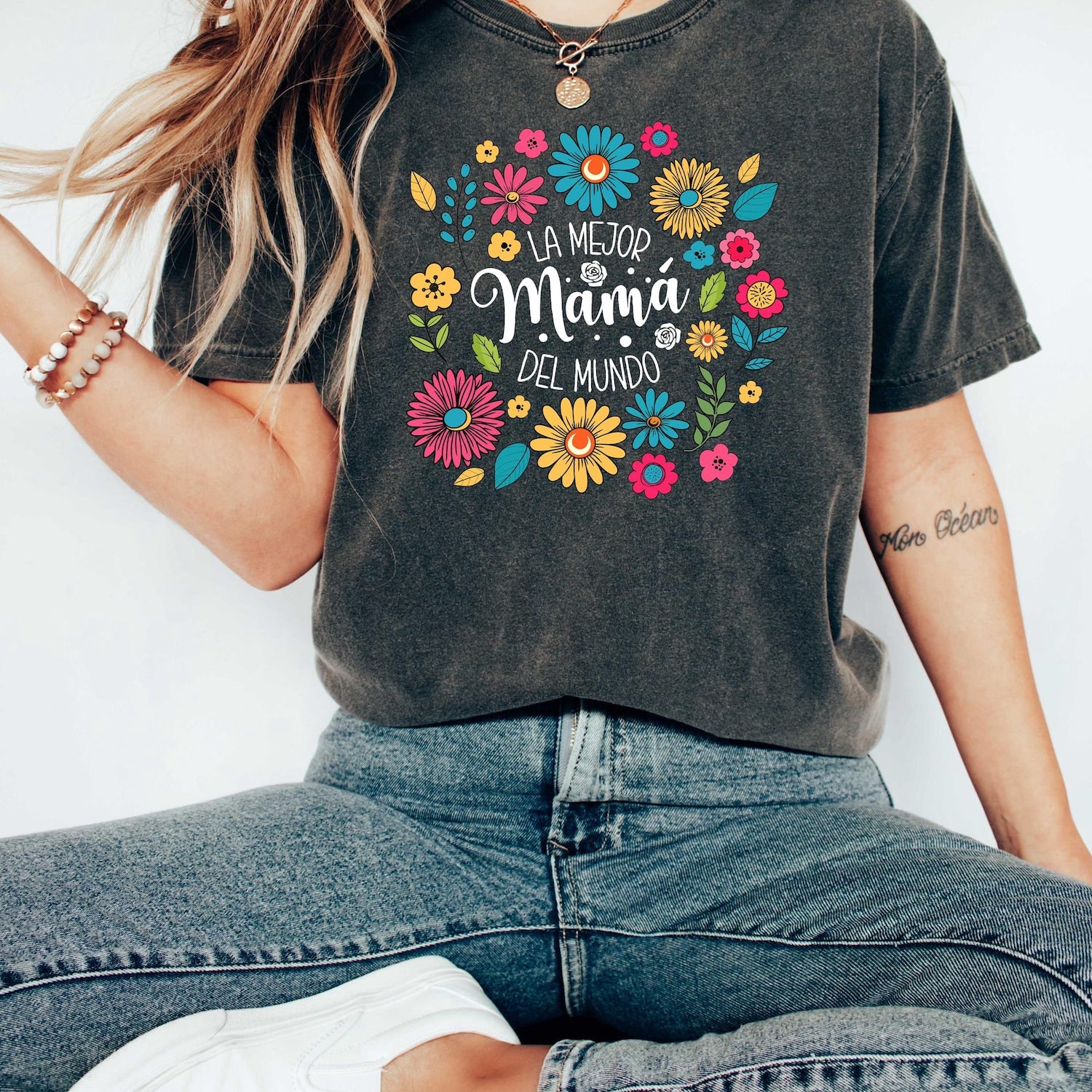 Mother's Day - Floral Mama T-shirt, Mama T-Shirt, Strong Woman Shirt, Gift For Mothers Day, Women's T-Shirt, Mama Tee, Mother's Day Shirt, Gift for Mom