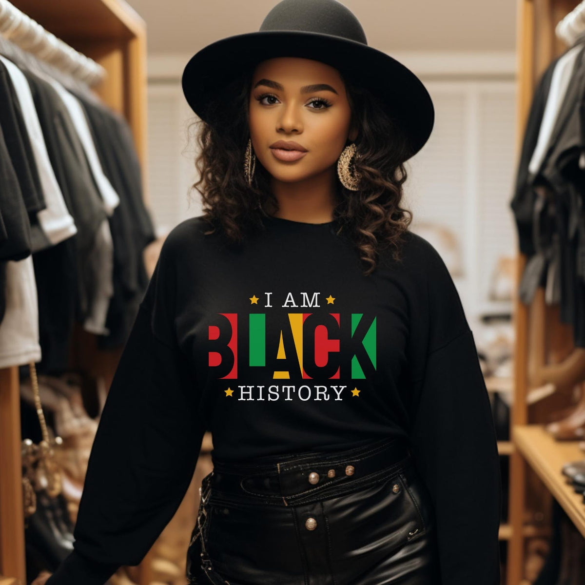 Juneteenth (Black History Month) - I Am Black History T-shirt, Black History Month Shirts and Sweatshirts, BHM, Melanin, Shirts for Black Kings and Black Queens, Unisex Shirts