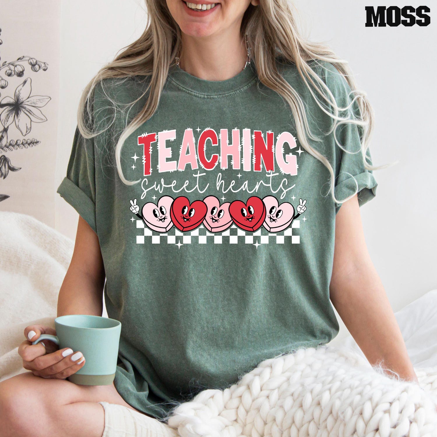 Valentines Day - Comfort Colors� Valentines Day Teacher Shirt, Checkered Teaching Shirt, Teaching Sweethearts Shirt, Teacher Valentines Day Gift