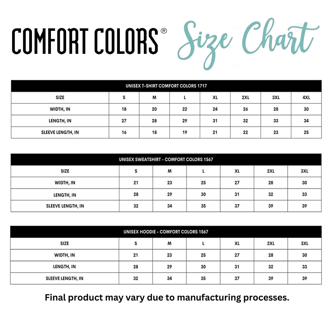 a black and white photo of a table with a price label for comfort colors