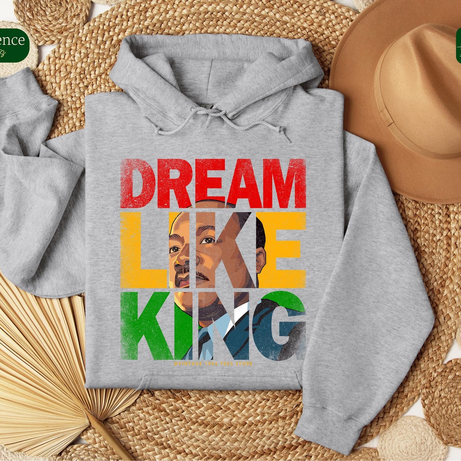 MLK Jr Day - Dream Like King Shirt � Inspirational Martin Luther King Jr. Graphic Tee � Equality and Justice Apparel � MLK Quote Shirt - Civil Rights Tee