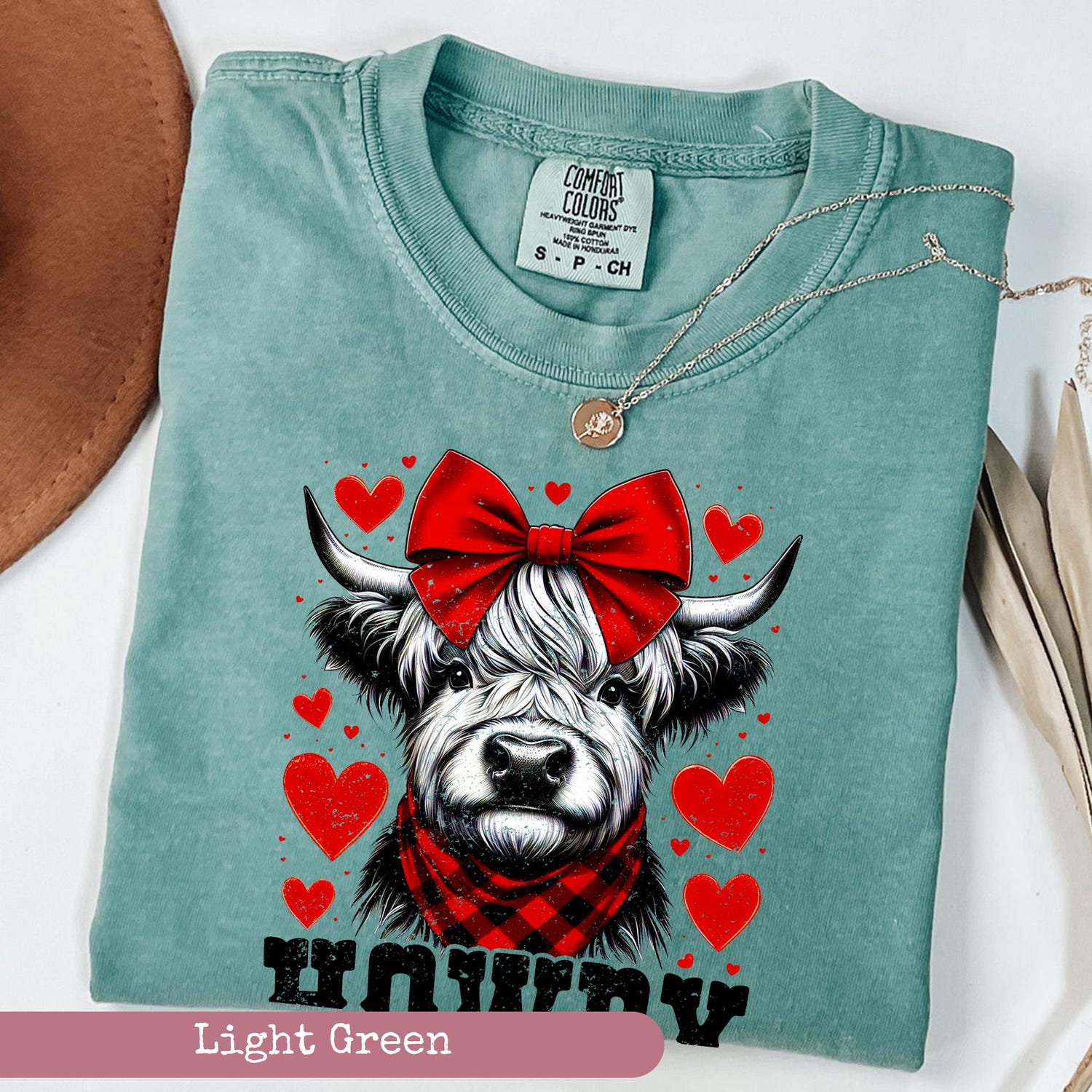 Juneteenth (Black History Month) - Valentines Day - Comfort Colors� Highland Cow Shirt, Valentines Day Shirt, Highland Cow Valentine Shirt, Western Country Shirt, Cow Lover, Valentines Gift