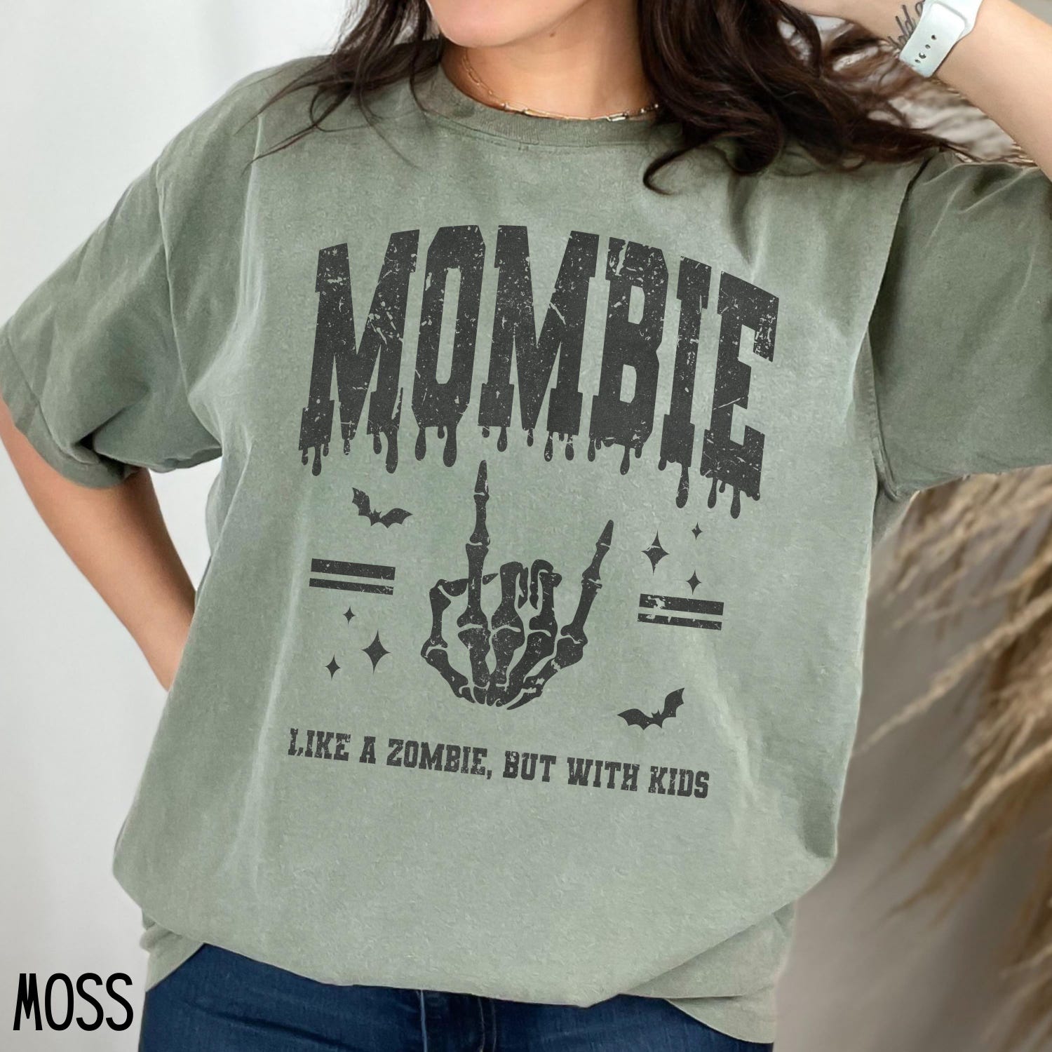 Halloween - Mom Halloween Comfort Colors� Shirt, Mombie TShirt, Mama Halloween T-shirt, Halloween Shirt for Mom Gift for Halloween Tee, Retro Fall Shirt