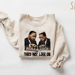 MLK Jr Day - They Not Like Us Malcom X Shirt, Martin Luther King Shirt, Black History Tee,MLK Shirt,Juneteenth Gift,Black People Gift,Black History Month