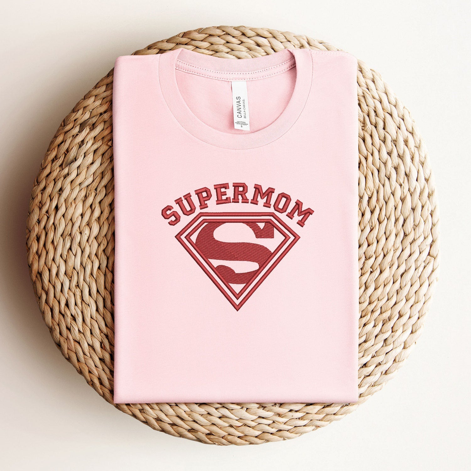 Mother's Day - Embroidery Super Mom Mother's Day Shirt,Super Mama Embroidery Sweatshirt,Mother's Day Embroidery Shirt,Embroidery Mother Gift