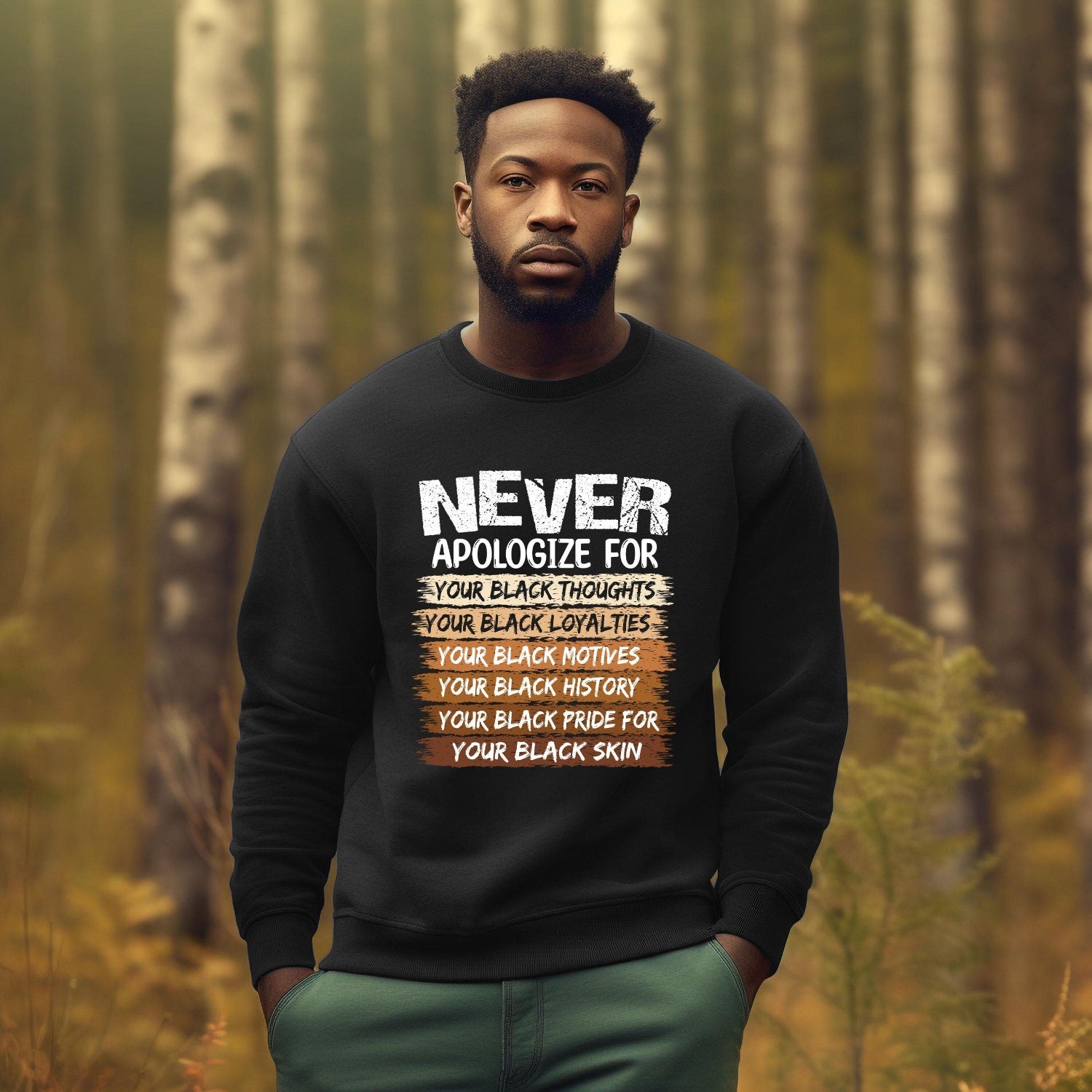 Juneteenth (Black History Month) - Black History Month Sweatshirt, Never Apologize Black History Shirt, African American, Black Lives Shirt, Black History Month Gift