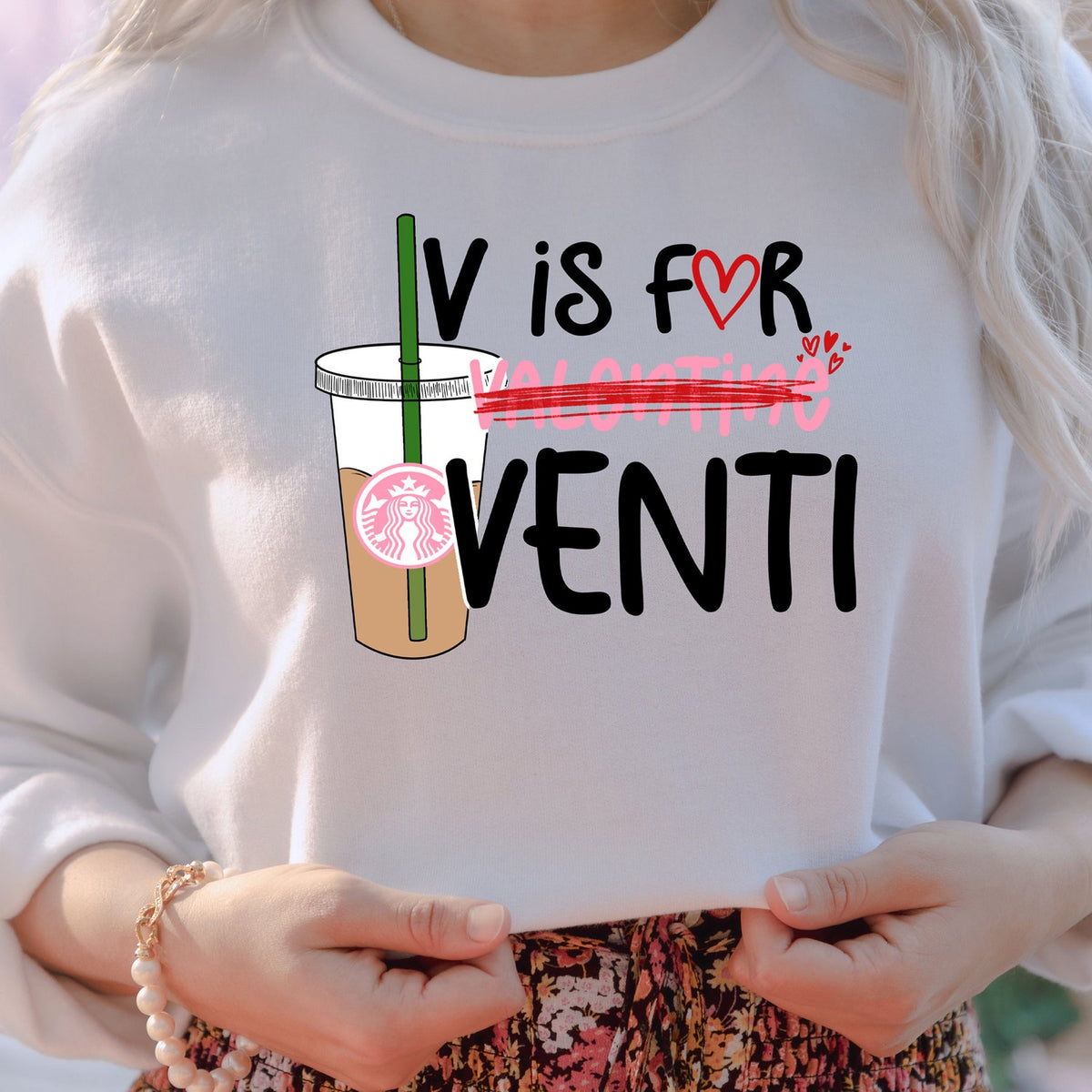 Valentines Day - V Is For Venti Shirt, Valentines Day Shirts, Heart Shirt, Venti Shirt, Valentine Day Shirt For Woman, Coffee Shirt, Galentine Shirt