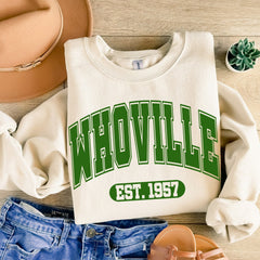 Christmas - Whoville Est 1957 Christmas Sweatshirt, Christmas University Shirt, Grinchmas Hoodie, Whoville Est 1957 Shirt, Trendy Christmas Shirt