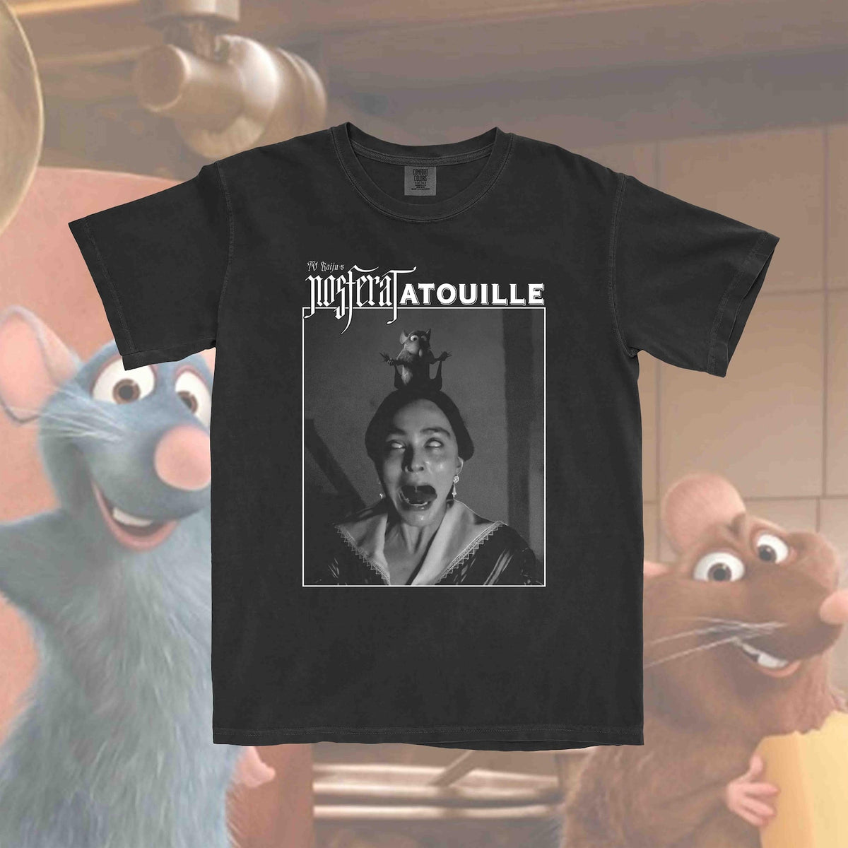 Halloween - Nosferatatouille Nosferatu Ratatouille mashup shirt for fans of Horror and Comedy