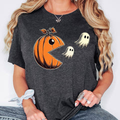 Halloween - Pac-Ween Halloween T-Shirt, Retro Pumpkin & Ghosts Shirt, Spooky Fall Shirt, Fun Halloween Gift , Halloween Tee, Funny Halloween Apparel