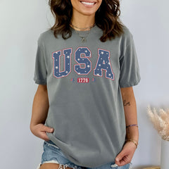 4th of July - USA Comfort Colors Shirt, America Shirt, Fourth of July Shirt, 4th of July Tee, Patriotic Shirt, America Est Shirt, Red White and Blue, USA