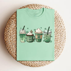 St Patricks Day - St Patricks Day Coffee Latte Shirt, Coffee Lover St Patricks Day Gift, Womens St Patricks Shirt, Lucky Shirt, Shamrock Shirt, Irish Day Gift