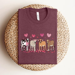 Valentines Day - Cow Lover Valentines Sweatshirt, Cow Lover Gift, Valentines Day Shirt, Cow Sweatshirt, Valentines Day Sweater, Cow Valentine Sweater, XOXO