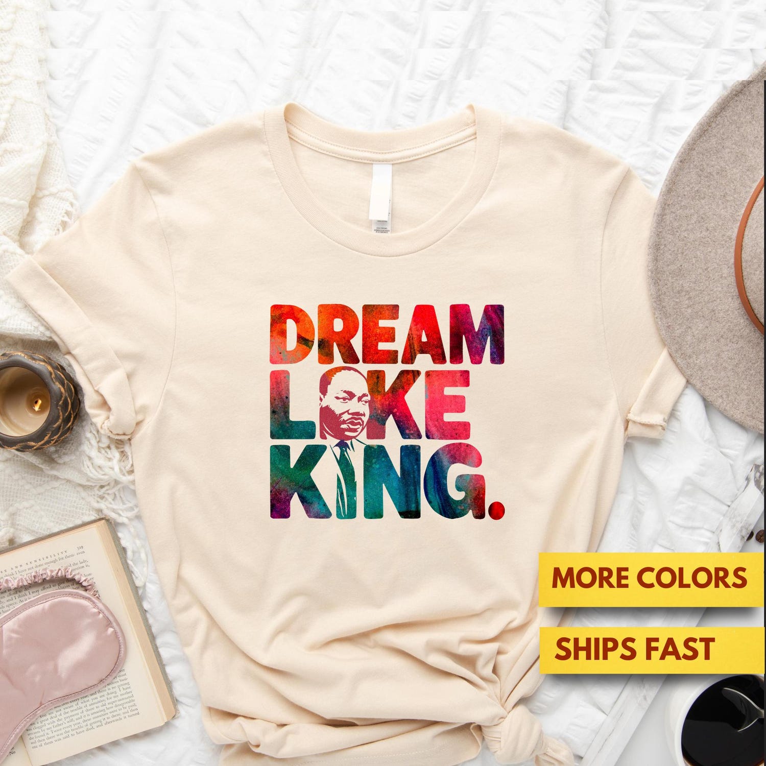 MLK Jr Day - Dream Like King Shirt, Martin Luther King Jr, Black History Month MLK Ultra Soft Premium Tee