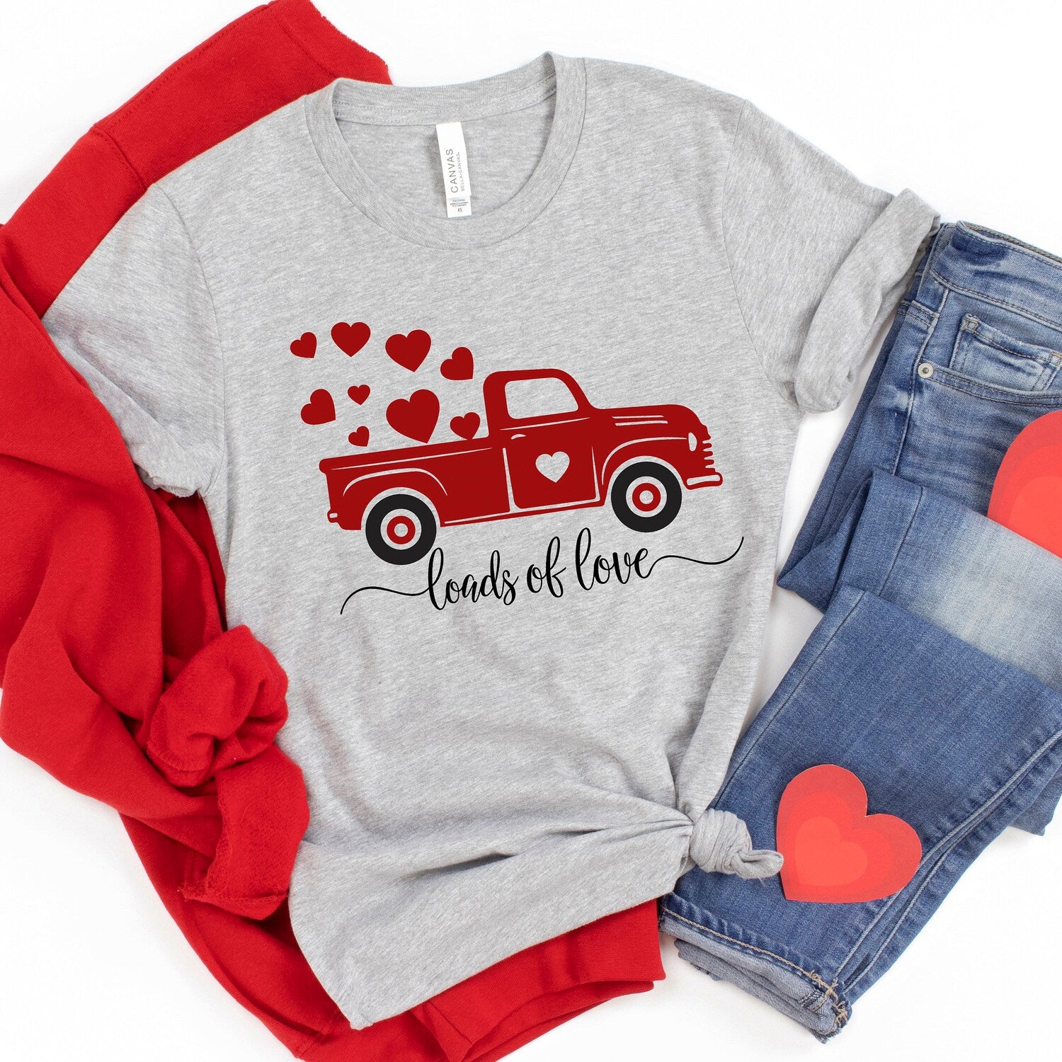 Valentines Day - Loads Of Love Shirt, Valentines Day Truck Shirt, Truck Love Shirt, Valentines Day Shirt, Couple Matching Shirt, Valentines Day Gift