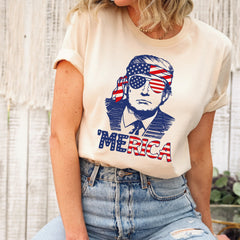 4th of July - Merica Trump 4th of July Shirt, Funny Trump 4th of July Shirt, Independence Day Shirt, Happy 4th of July Shirt, 4th of July Gifts, USA Shirt