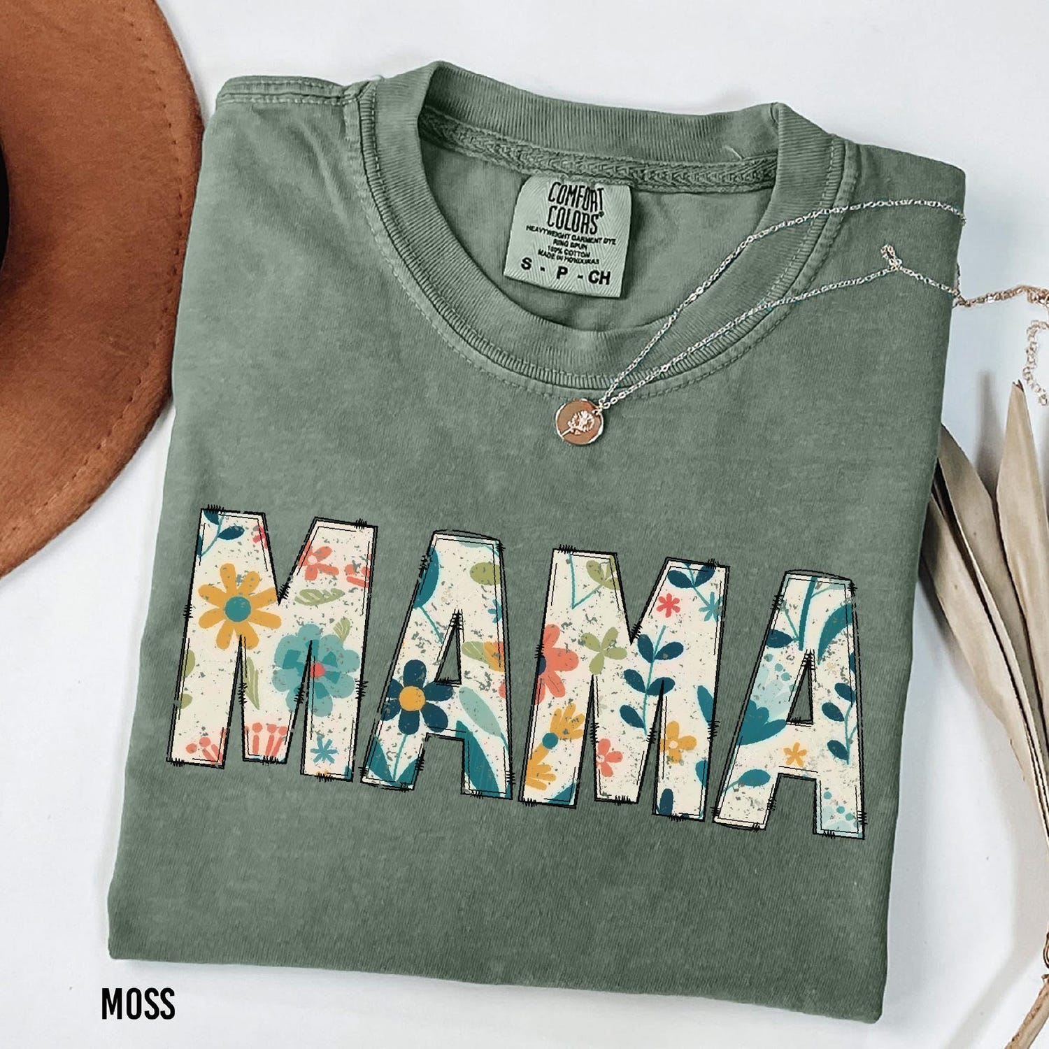 Mother's Day - Comfort Colors Retro Floral Mama Shirt, Mama T-Shirt, Mother's Day Shirt, Best Mom Shirt, Mom Life Shirt, Gift For Mothers Day, Mama Shirt