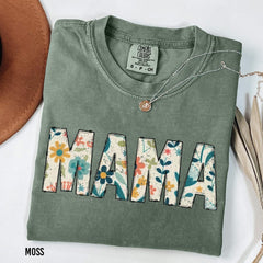 Mother's Day - Comfort Colors Retro Floral Mama Shirt, Mama T-Shirt, Mother's Day Shirt, Best Mom Shirt, Mom Life Shirt, Gift For Mothers Day, Mama Shirt