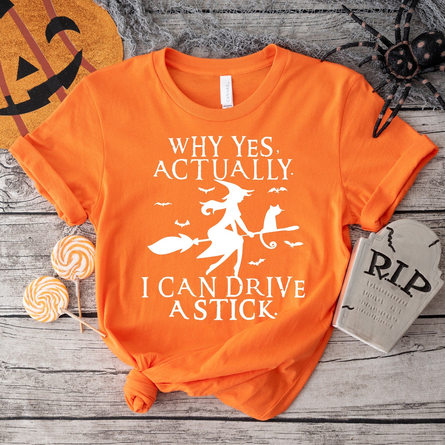 Halloween - Yes I Can Drive A Stick Shirt, Halloween Women Shirt, Funny Halloween Shirt, Halloween T-shirt, Halloween Gift, Witch Shirt, Halloween Party