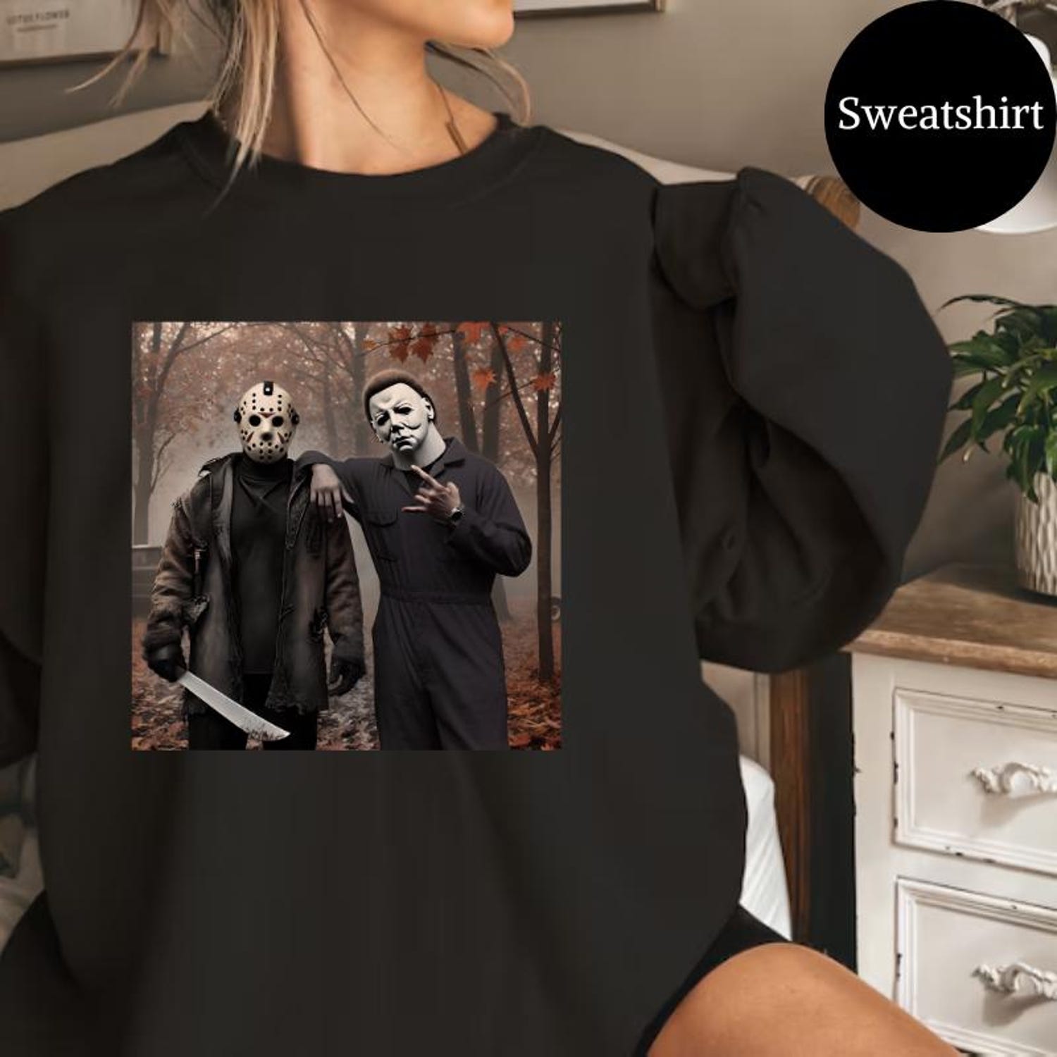 Halloween - Jason Voorhes Michael Myers Shirt, Friday the 13th, Jason and Michael Shirt, Horror Characters Friend, 90s Halloween Movie Shirt Designs