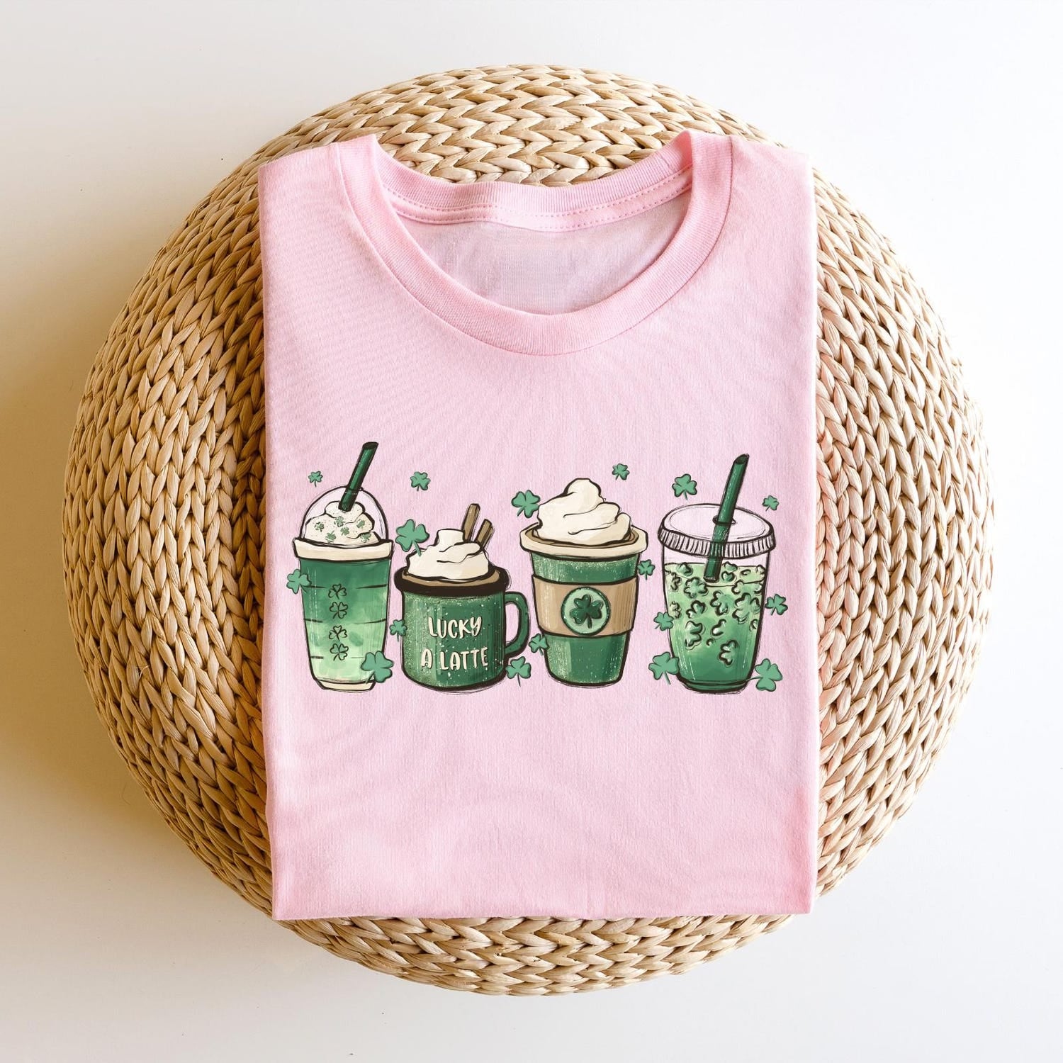 St Patricks Day - St Patricks Day Coffee Latte Shirt, Coffee Lover St Patricks Day Gift, Womens St Patricks Shirt, Lucky Shirt, Shamrock Shirt, Irish Day Gift