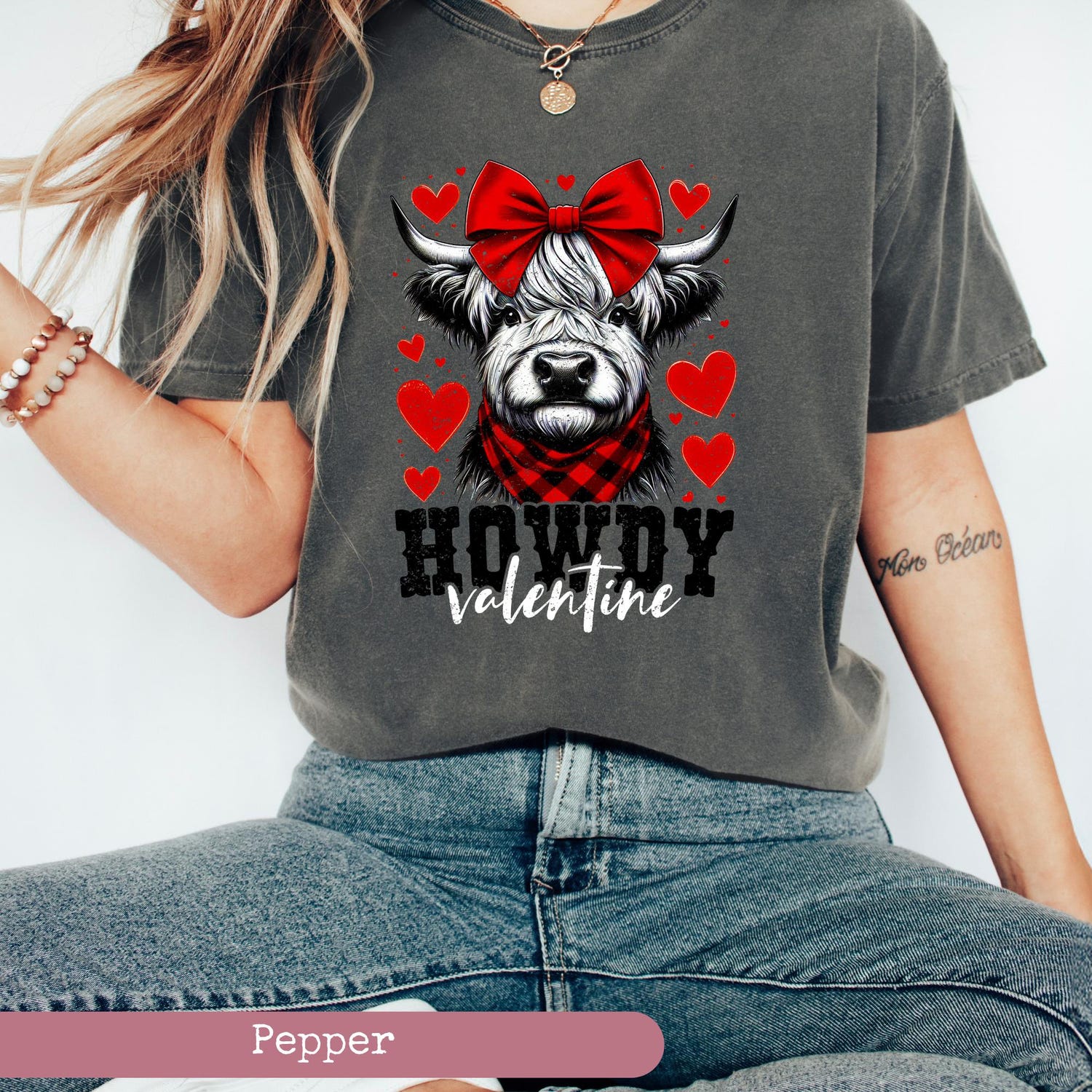 Juneteenth (Black History Month) - Valentines Day - Comfort Colors� Highland Cow Shirt, Valentines Day Shirt, Highland Cow Valentine Shirt, Western Country Shirt, Cow Lover, Valentines Gift