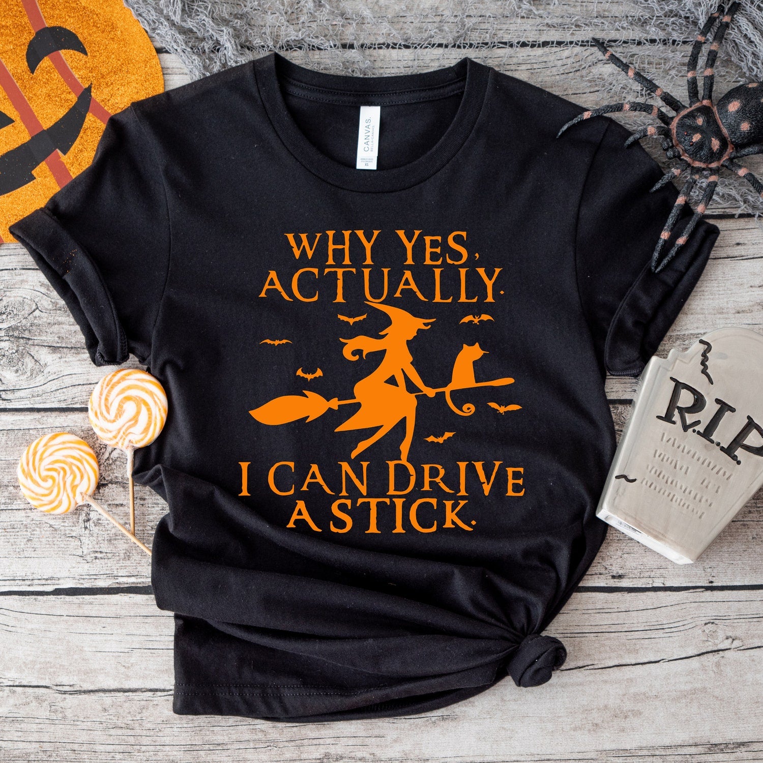 Halloween - Yes I Can Drive A Stick Shirt, Halloween Women Shirt, Funny Halloween Shirt, Halloween T-shirt, Halloween Gift, Witch Shirt, Halloween Party