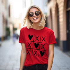 Valentines Day - Valentines Day Shirt, Tic Tac Toe Valentines Hearts Shirt, Valentine Sweater, Valentine Gift, Valentine Sweatshirt, Valentine Day Gift