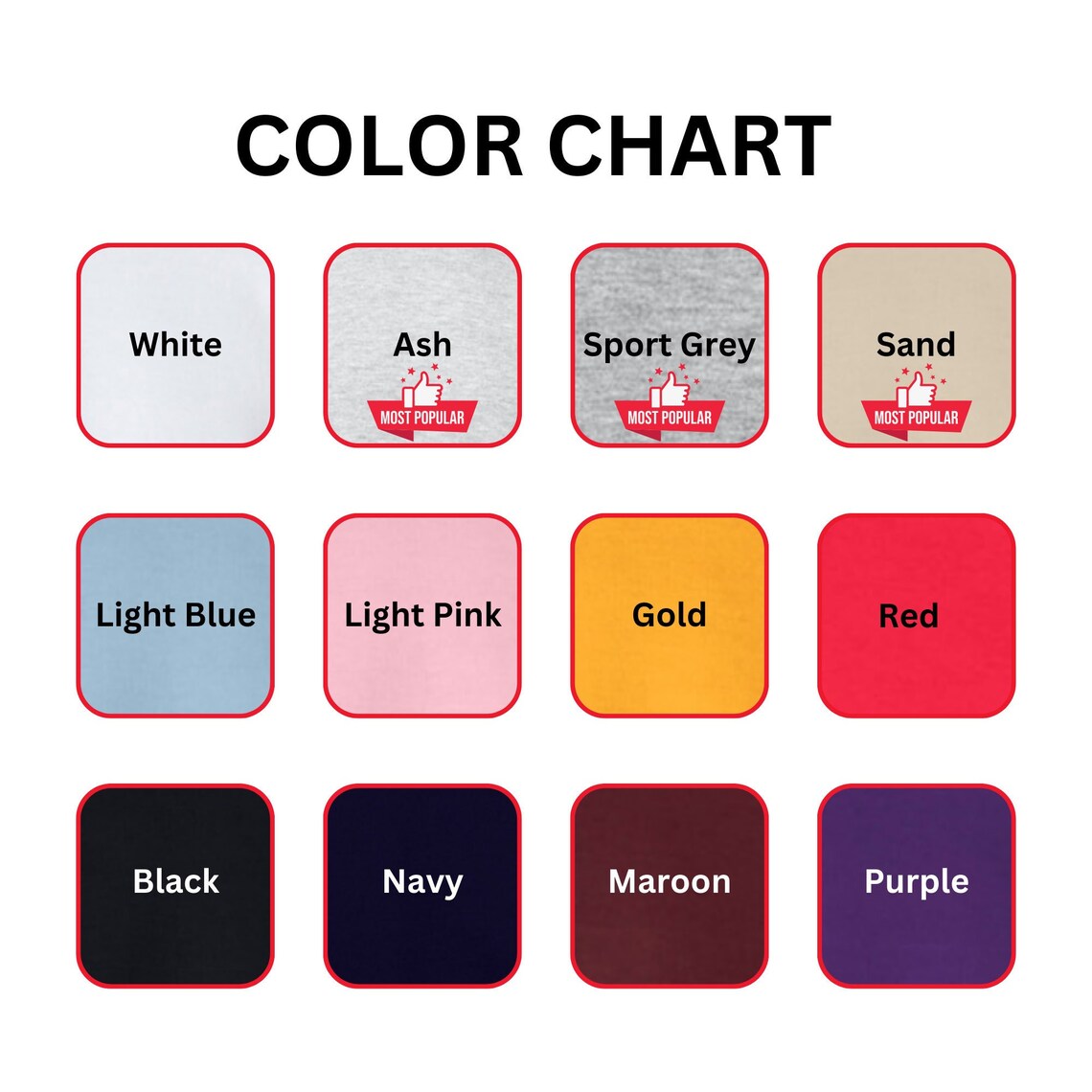 the color chart for the color chart for a boat