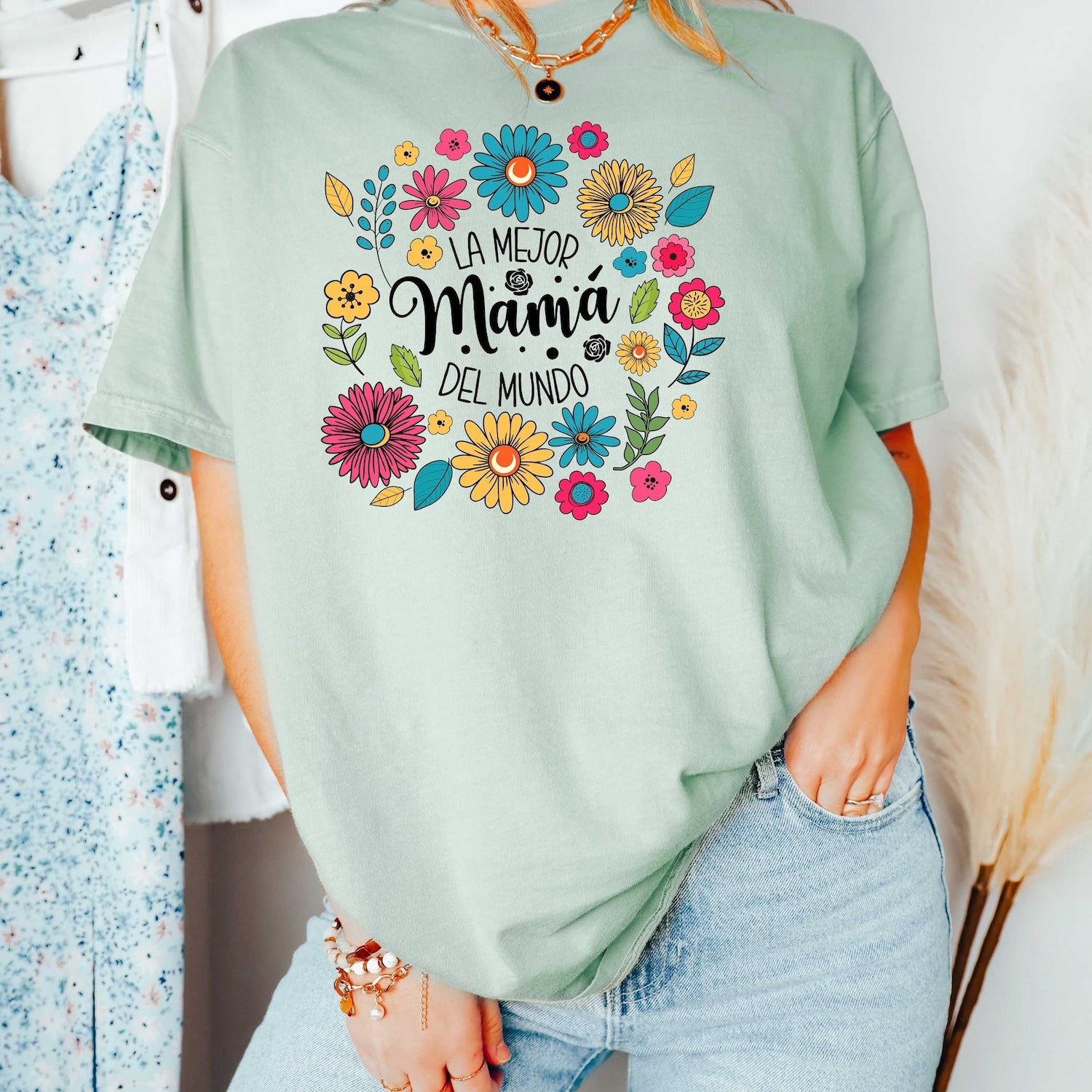 Mother's Day - Floral Mama T-shirt, Mama T-Shirt, Strong Woman Shirt, Gift For Mothers Day, Women's T-Shirt, Mama Tee, Mother's Day Shirt, Gift for Mom