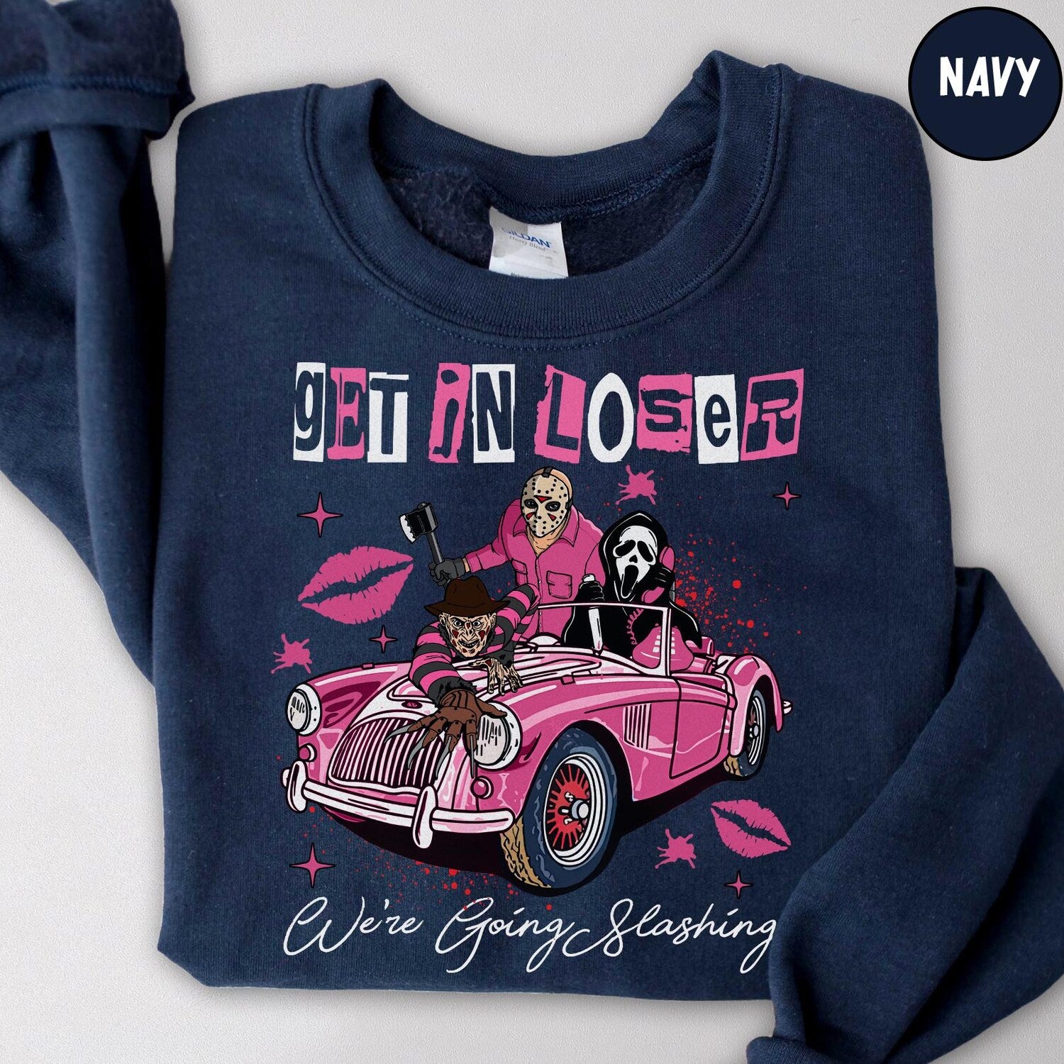 Halloween - Halloween Shirts, Get In Loser We're Going Slashing Funny Friends Shirts, Halloween Horror Shirts, Horror Character Shirt, Horror Movies