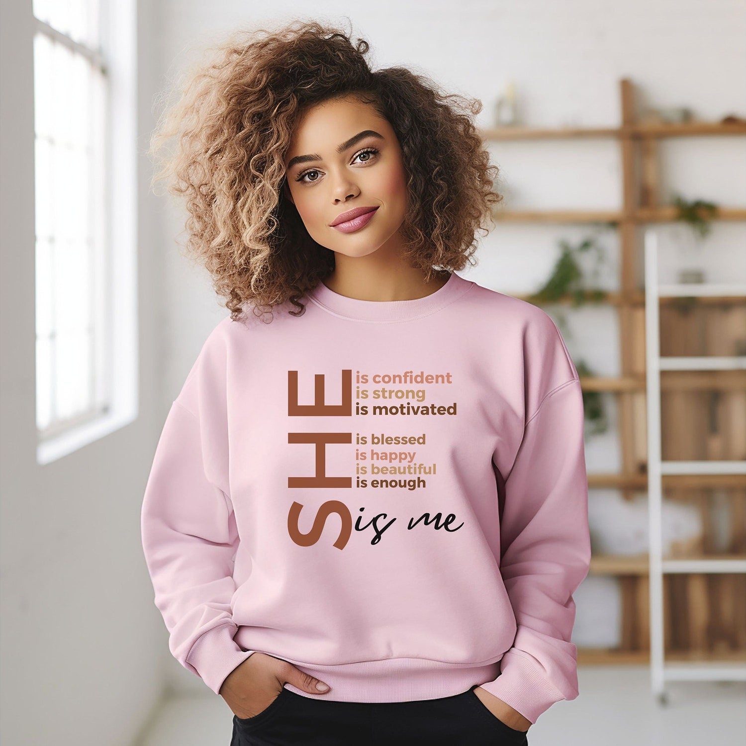 Juneteenth (Black History Month) - Black Women Sweatshirt, She Is Me Sweatshirt, Black Girl Sweatshirt, Inspirational Sweatshirt, Black History, Black Woman Hoodie, BLM Shirt