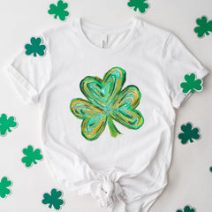 St Patricks Day - Cute St Patricks Four Leaf Clover Shirt,Watercolor St Patrick Tshirt, St Patricks Day,Shamrock Sweatshirt,Gift For St Patricks